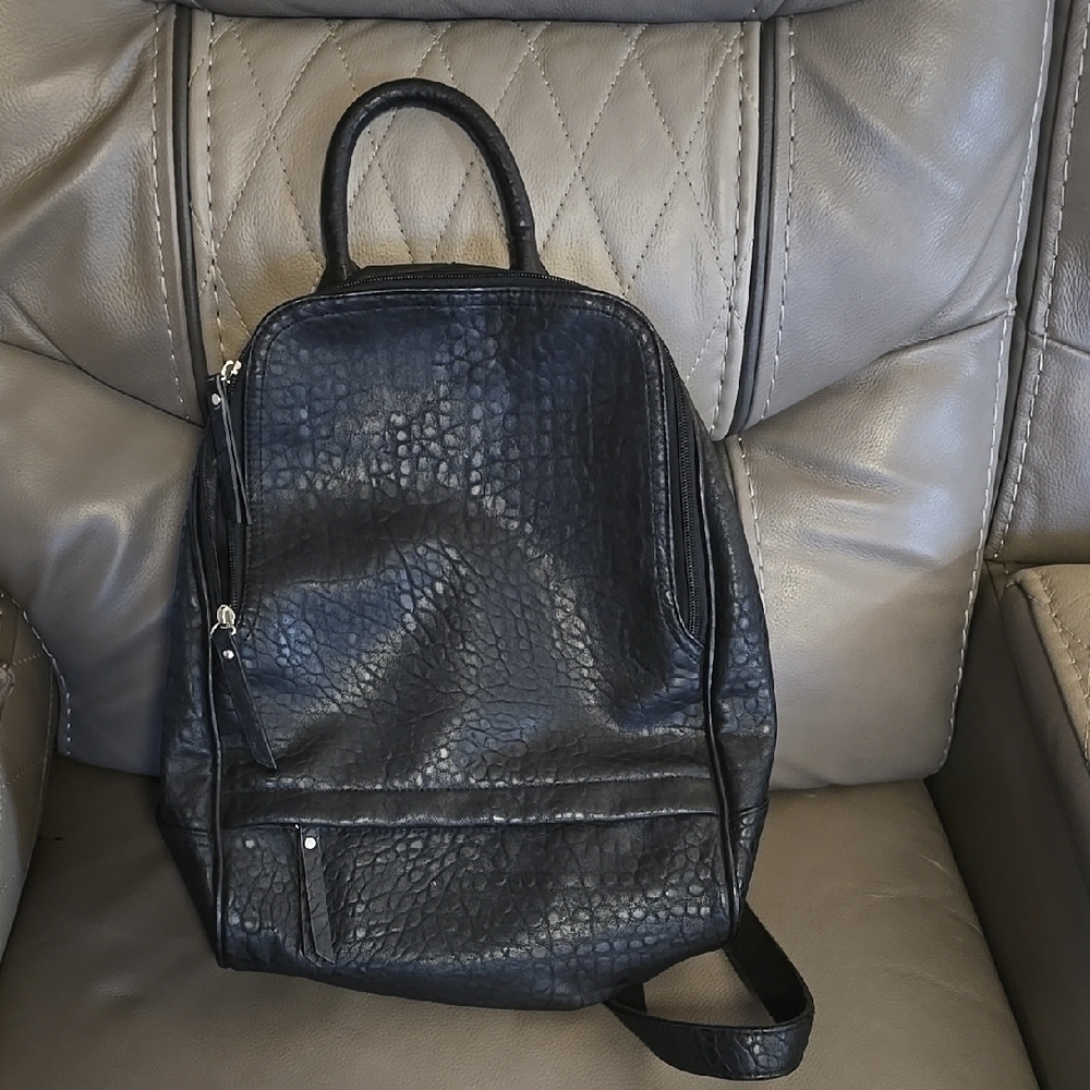 Black Textured Urban Origibals Backpack